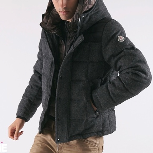 Moncler Guyenne Herringbone Wool Down Jacket - Picture 8 of 9